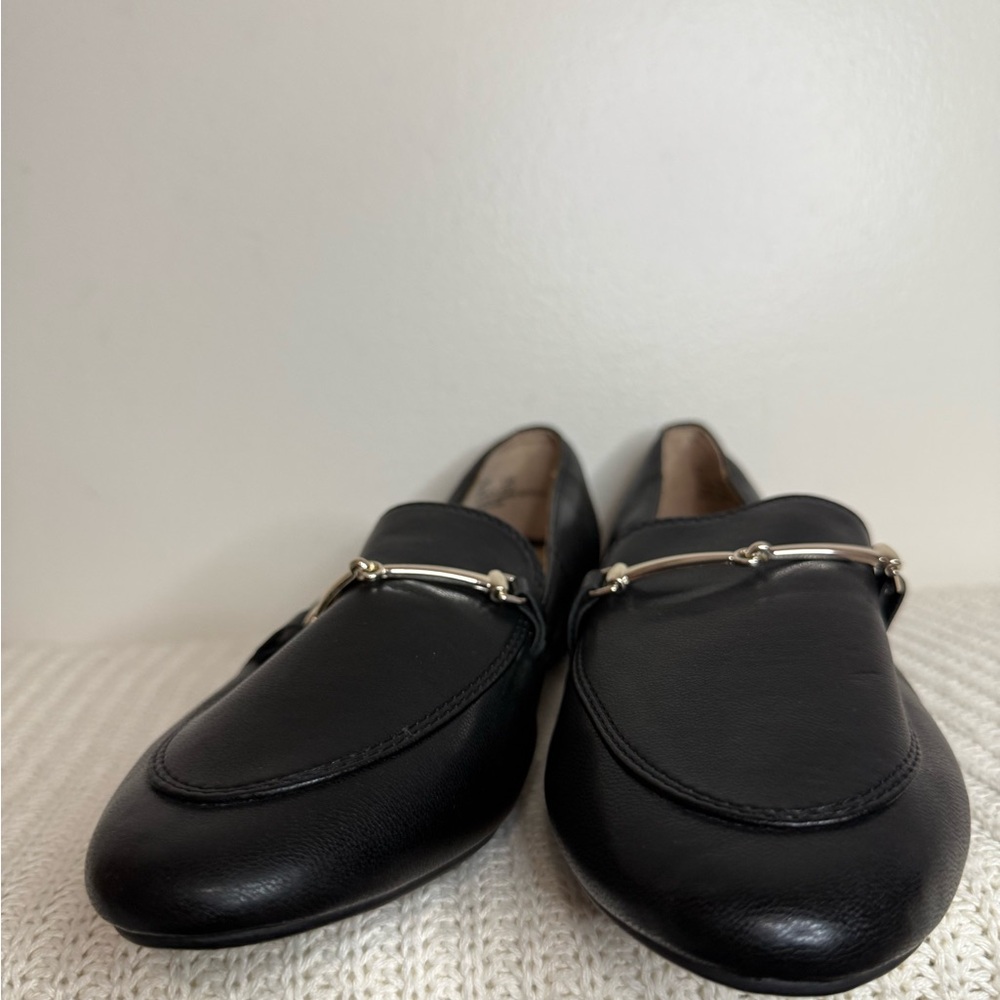 Rachel Zoe Black Faux Leather Slip-On Loafers with silver  Bit Detail size 9.5 - Picture 4 of 12